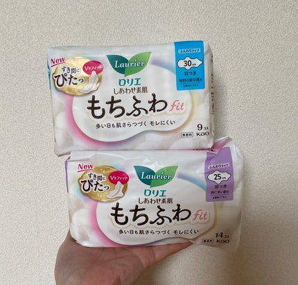 ロリエ もちふわ fit 25cm 羽つき 14コ入 (医薬部外品 )/ロリエ/ナプキンを使ったクチコミ(1枚目)