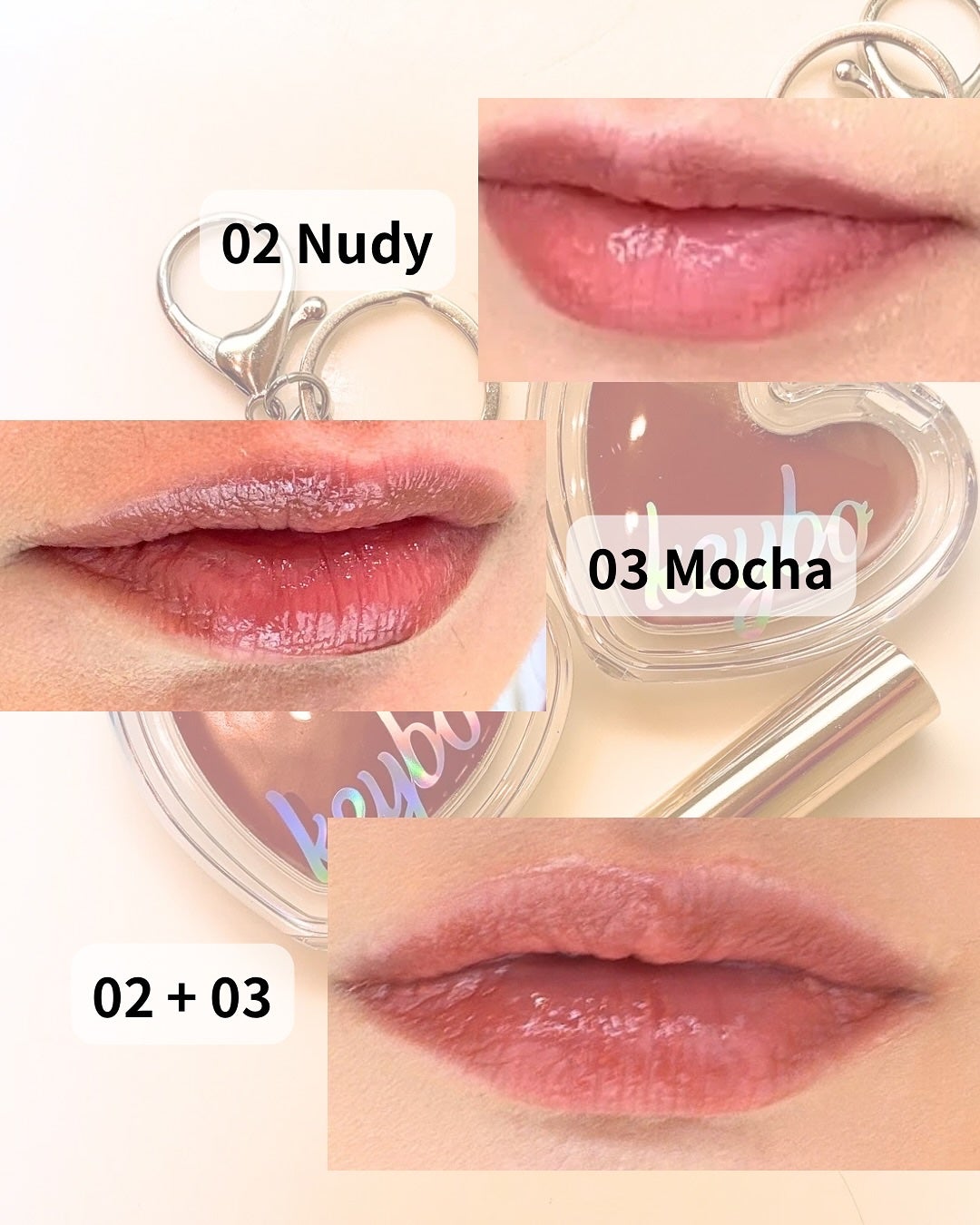 ハートキーリング リップ&チーク/keybo/口紅を使ったクチコミ(6枚目)