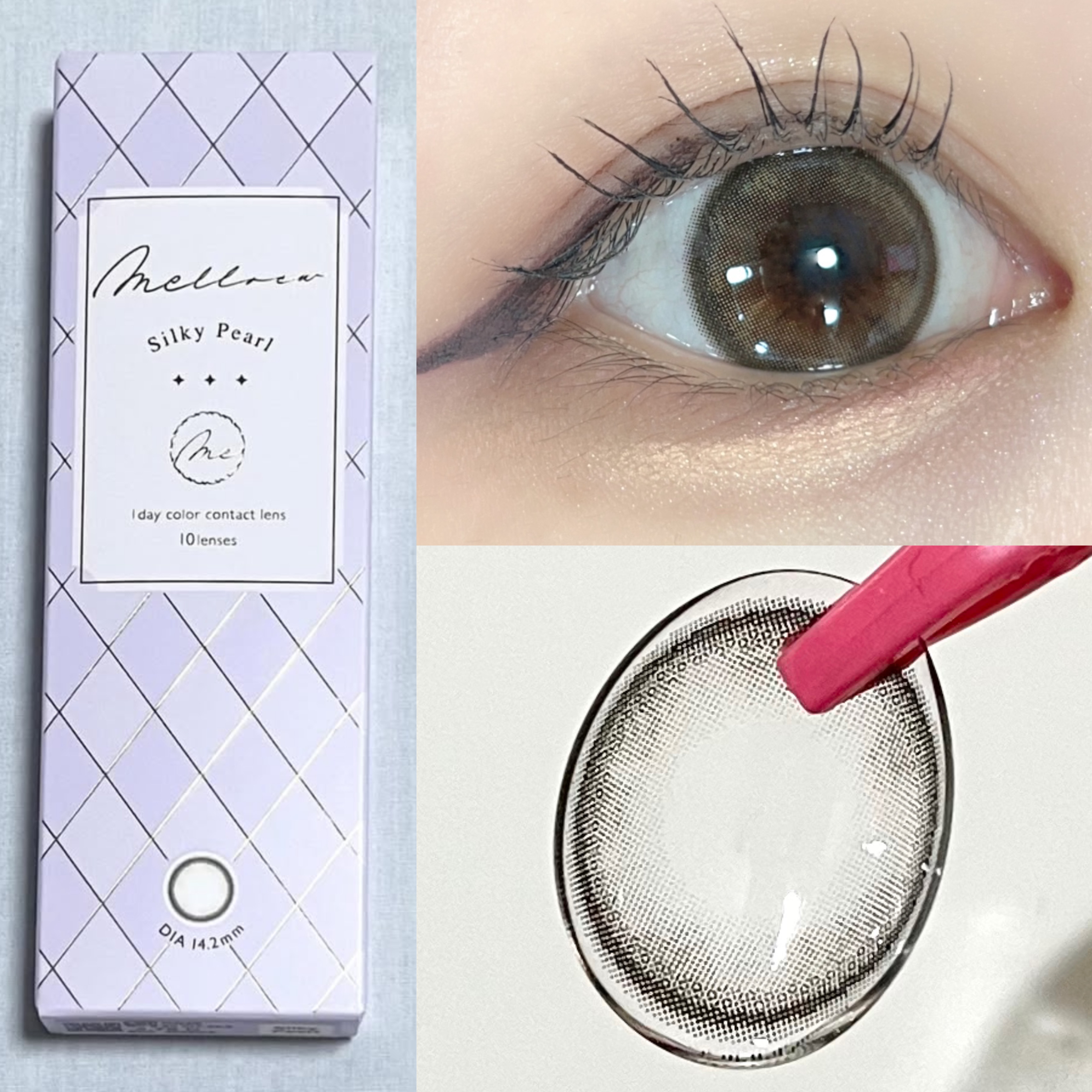 melloew 1day シルキーパール/melloew/ワンデー（１DAY）カラコンを使ったクチコミ（2枚目）