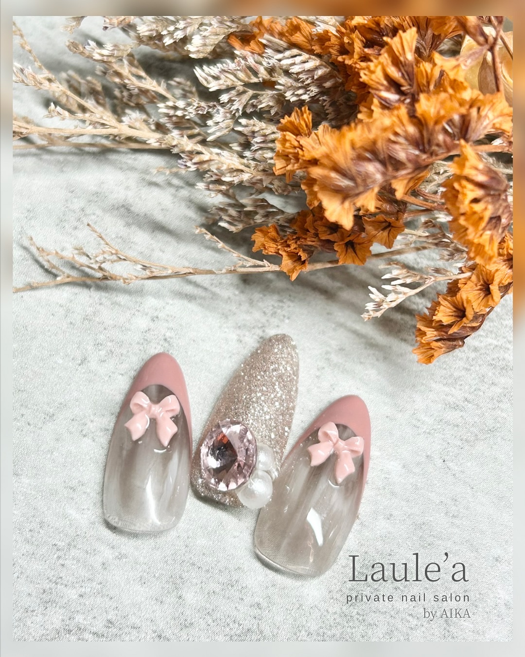 ラウンドドロップストーン エリザ/キラネイル/ネイルチップ・パーツを使ったクチコミ（2枚目）