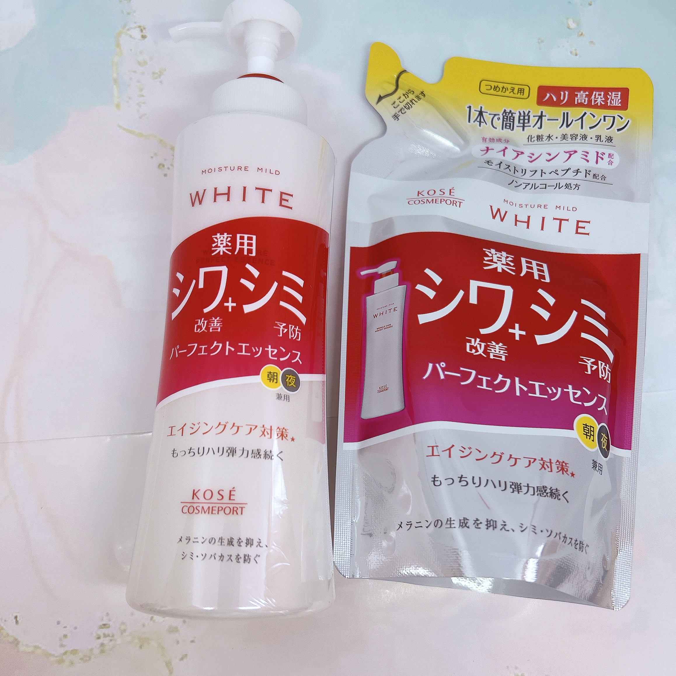 モイスチュアマイルドホワイトリンクルケア パーフェクトエッセンス/モイスチュアマイルド ホワイト/オールインワン化粧品を使ったクチコミ（1枚目）