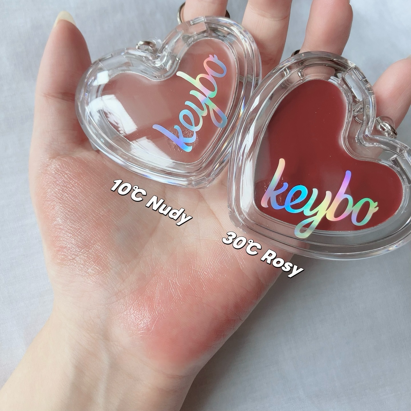 ハートリップ＆チークブラシ/keybo/メイクブラシを使ったクチコミ（3枚目）