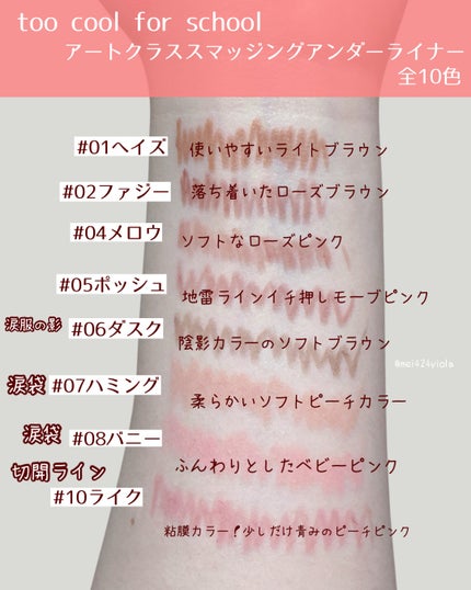 アートクラス スマージングアンダーライナー/too cool for school/ペンシルアイライナーを使ったクチコミ(4枚目)