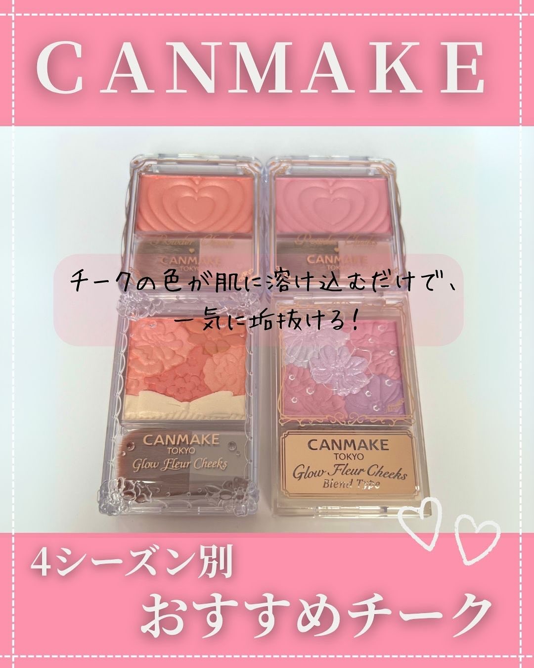 グロウフルールチークス/キャンメイク/パウダーチークを使ったクチコミ（1枚目）