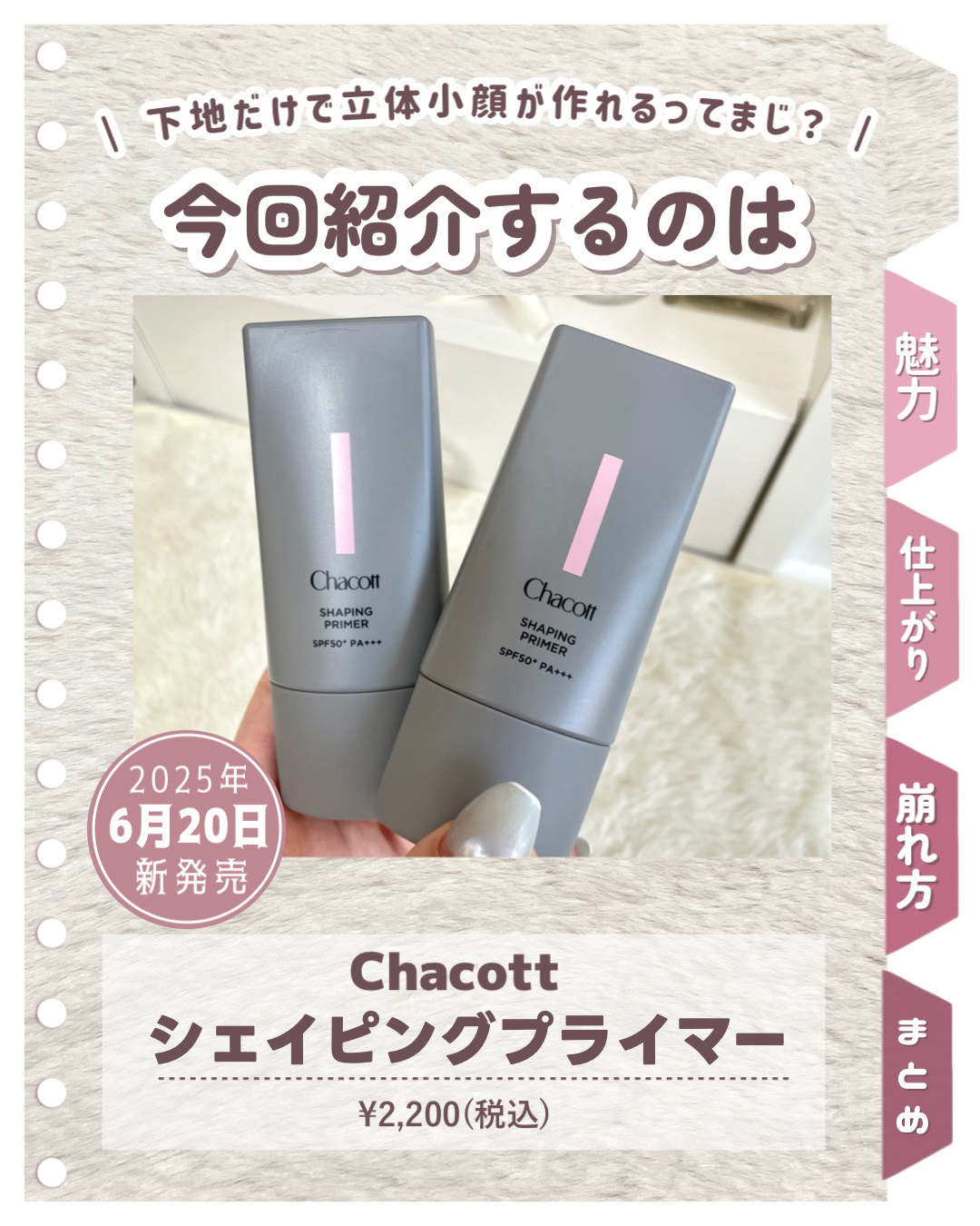 シェイピングプライマー/チャコット・コスメティクス/化粧下地を使ったクチコミ（2枚目）