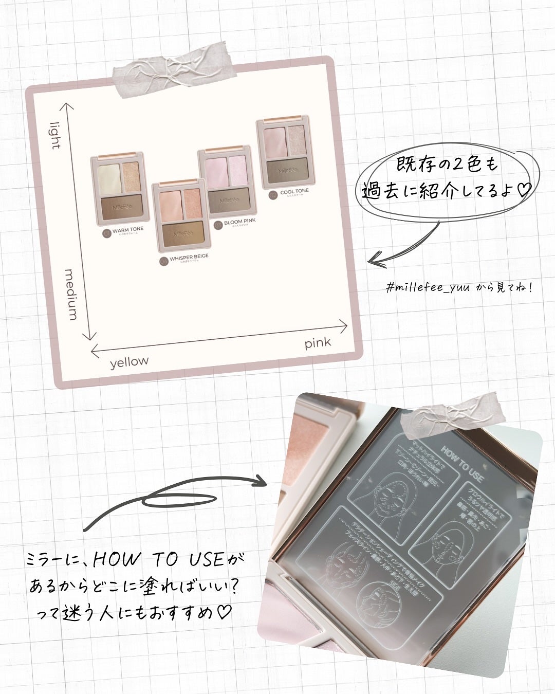 チート顔コントゥアパレット/MilleFée/パウダーハイライトを使ったクチコミ(6枚目)