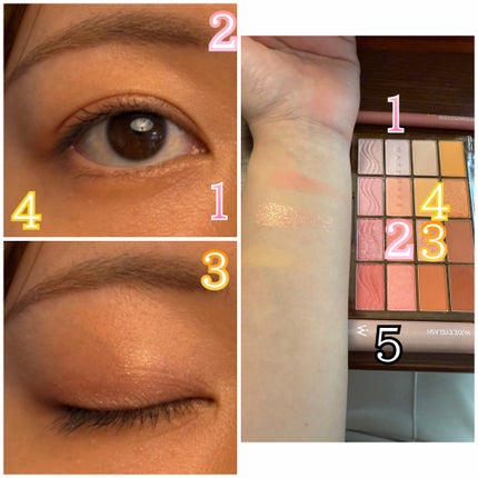 ソフトブラーリングアイパレット/wakemake/アイシャドウパレットを使ったクチコミ(2枚目)