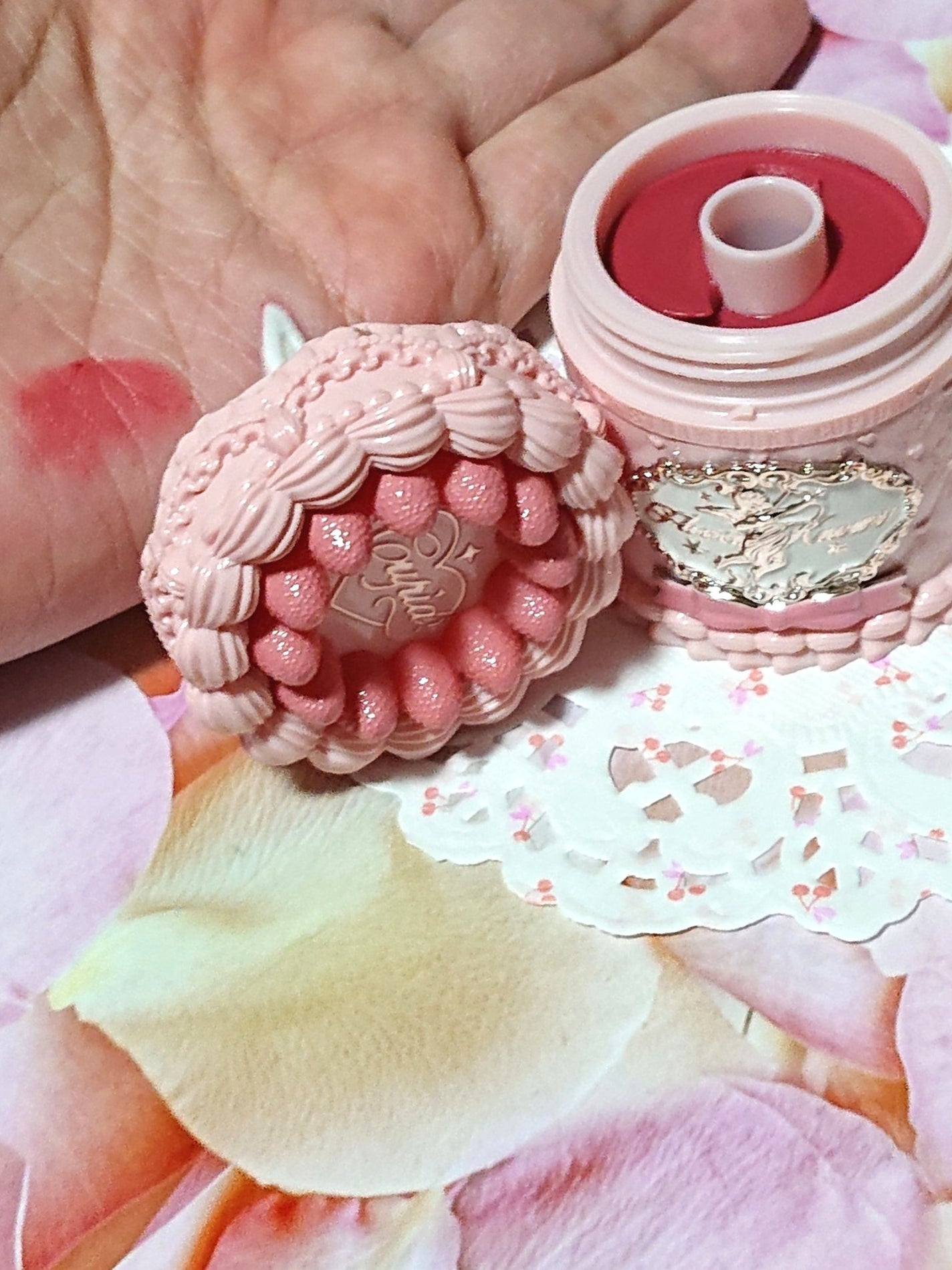 ストロベリーキューピッドコレクション ケーキリップクリーム/FlowerKnows/口紅を使ったクチコミ(2枚目)