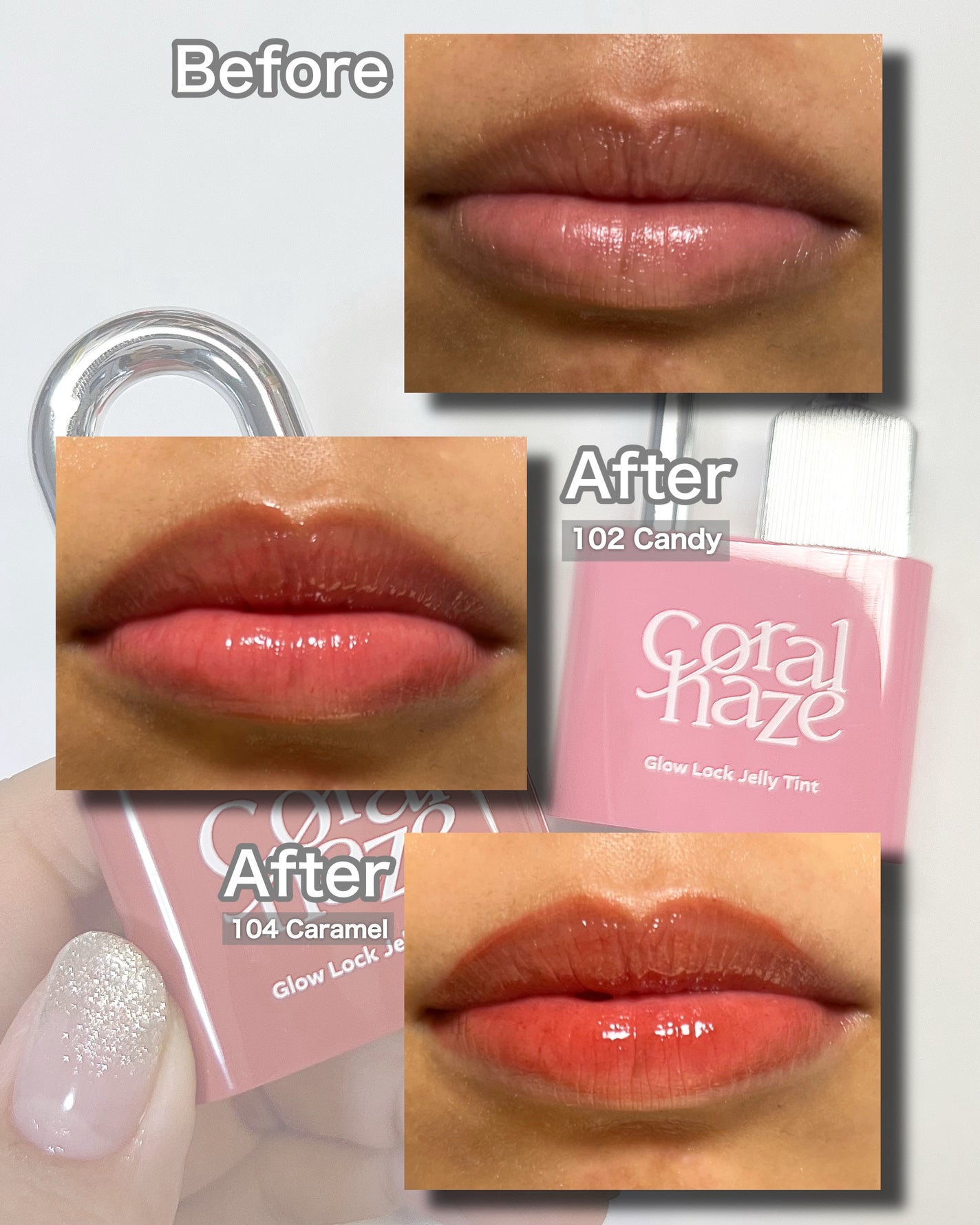 グロウロックゼリーティント/Coralhaze/リップティントを使ったクチコミ(4枚目)