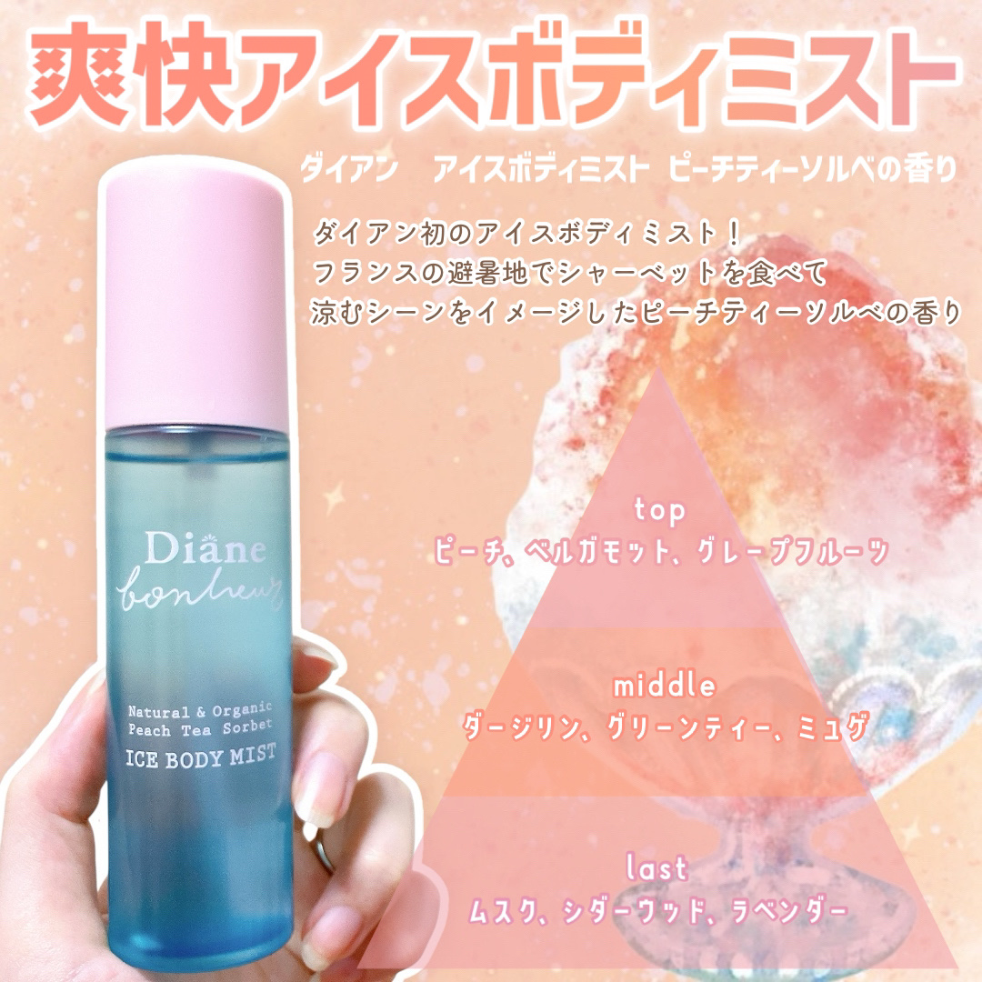 アイス ボディミスト ピーチティーソルベの香り/ダイアン/香水(その他)を使ったクチコミ（2枚目）