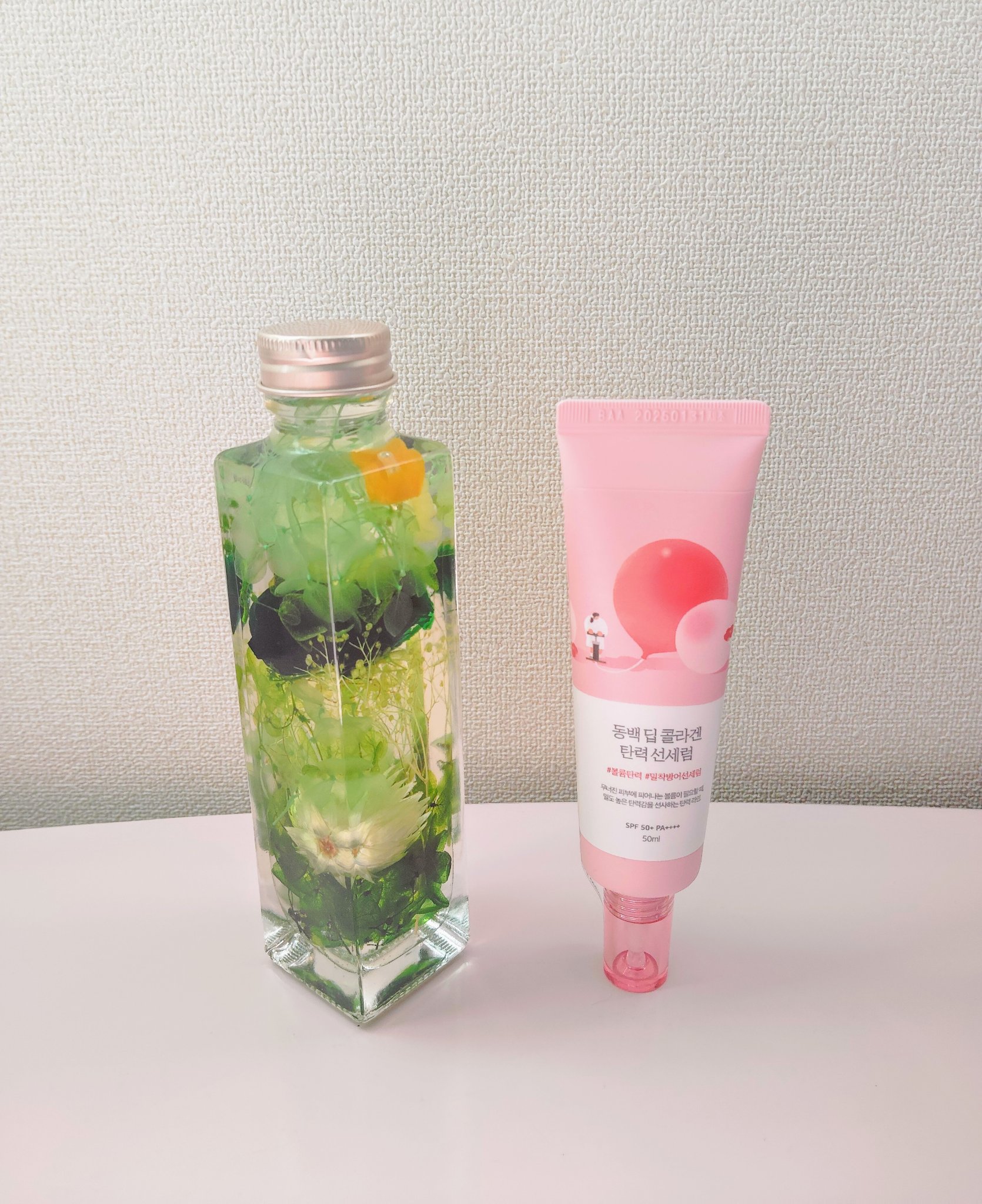 ツバキディープコラーゲン弾力日焼け止めセラム/ROUND LAB/日焼け止めクリームを使ったクチコミ（2枚目）