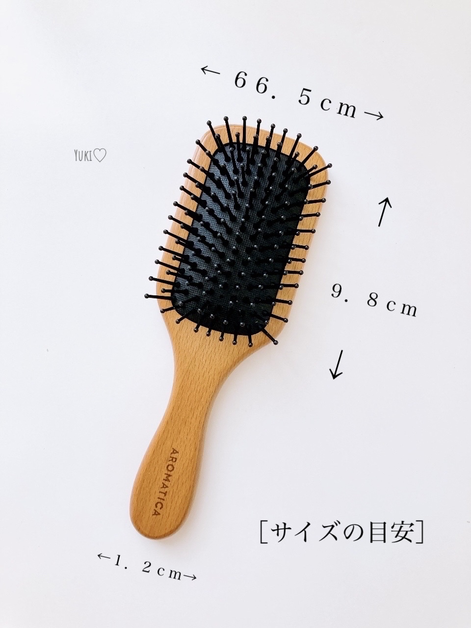 ウッドスカルプヘアブラシ Mサイズ/AROMATICA/ヘアブラシを使ったクチコミ（3枚目）