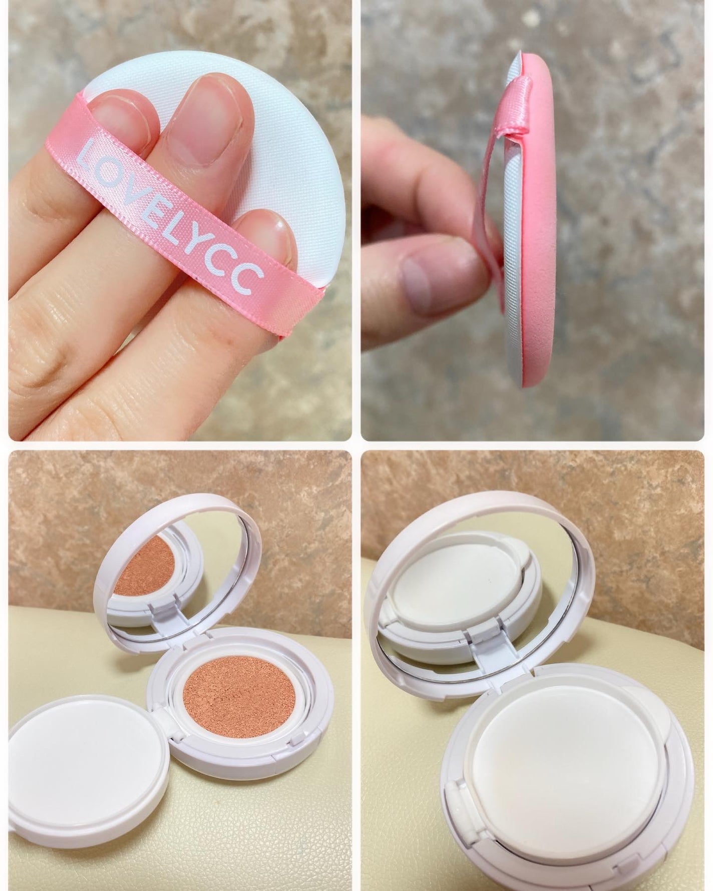 ピンクカバーエッセンスサンクッション/LOVELYCC/クッションファンデーションを使ったクチコミ(2枚目)