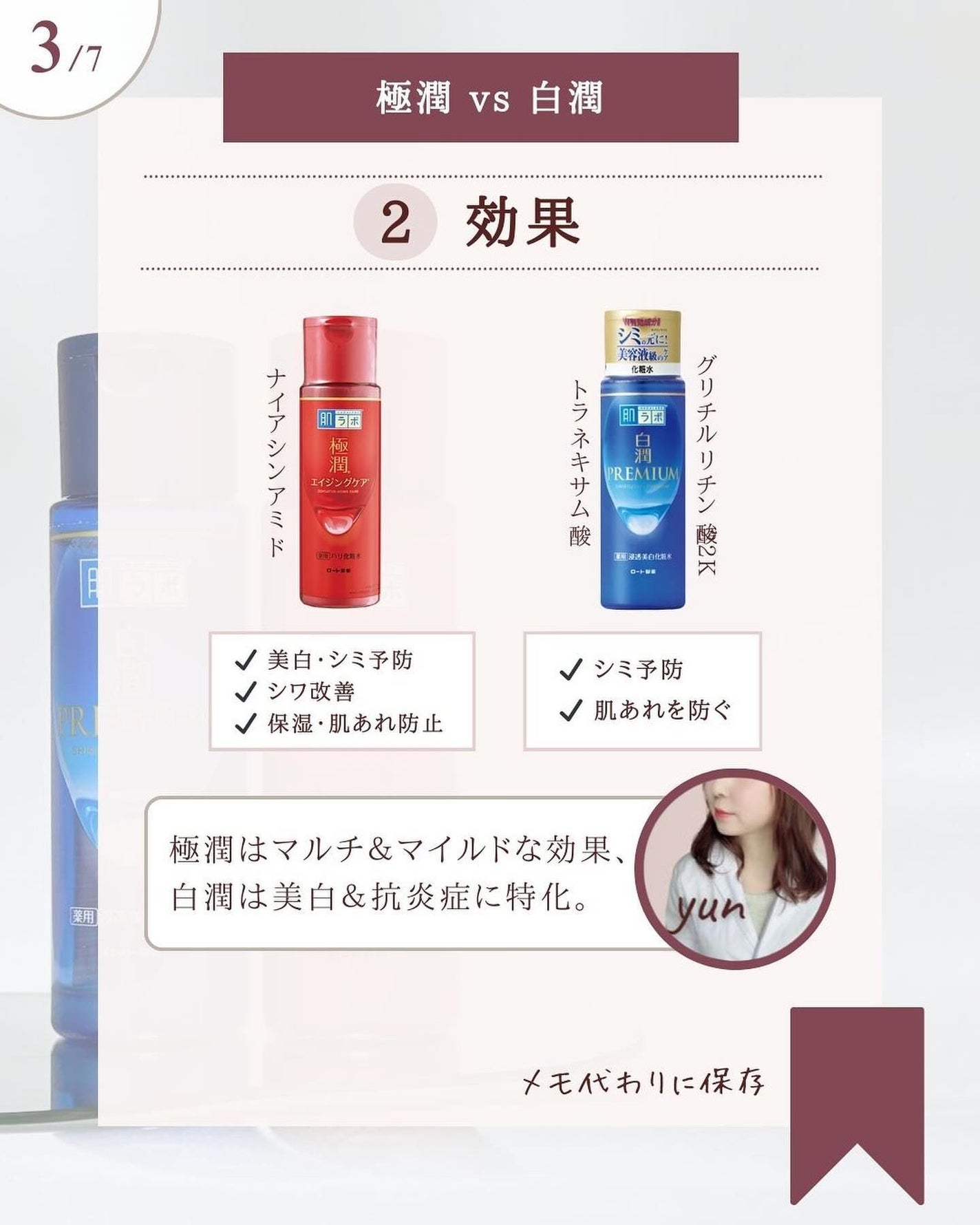 白潤プレミアム薬用浸透美白化粧水/肌ラボ/化粧水を使ったクチコミ(4枚目)