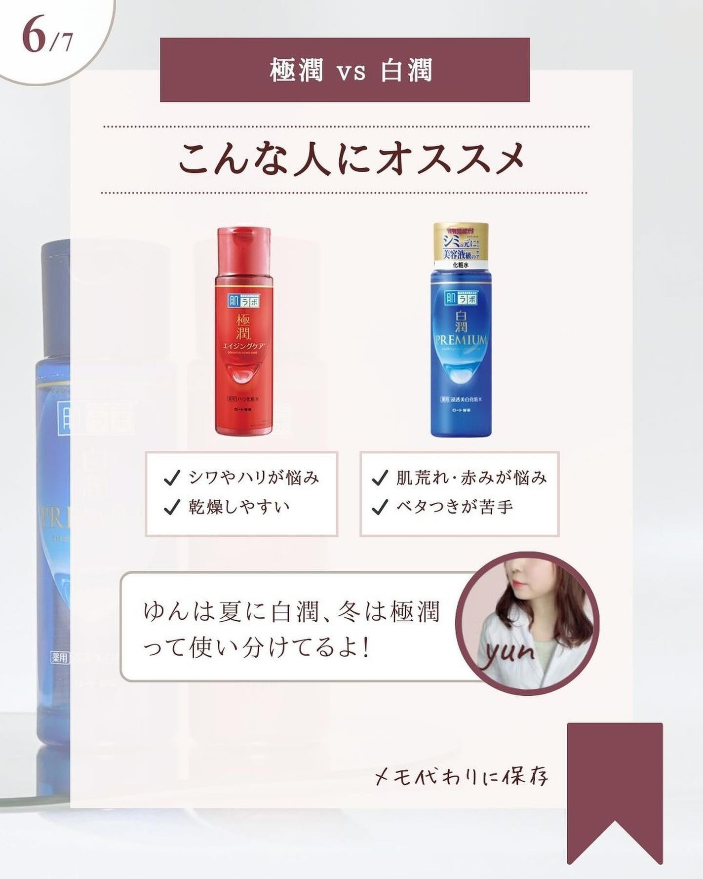 白潤プレミアム薬用浸透美白化粧水/肌ラボ/化粧水を使ったクチコミ(7枚目)