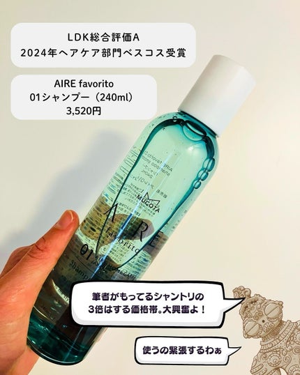 AIRE favorito 01シャンプー S/MUCOTA(ムコタ)/サロンシャンプーを使ったクチコミ(2枚目)