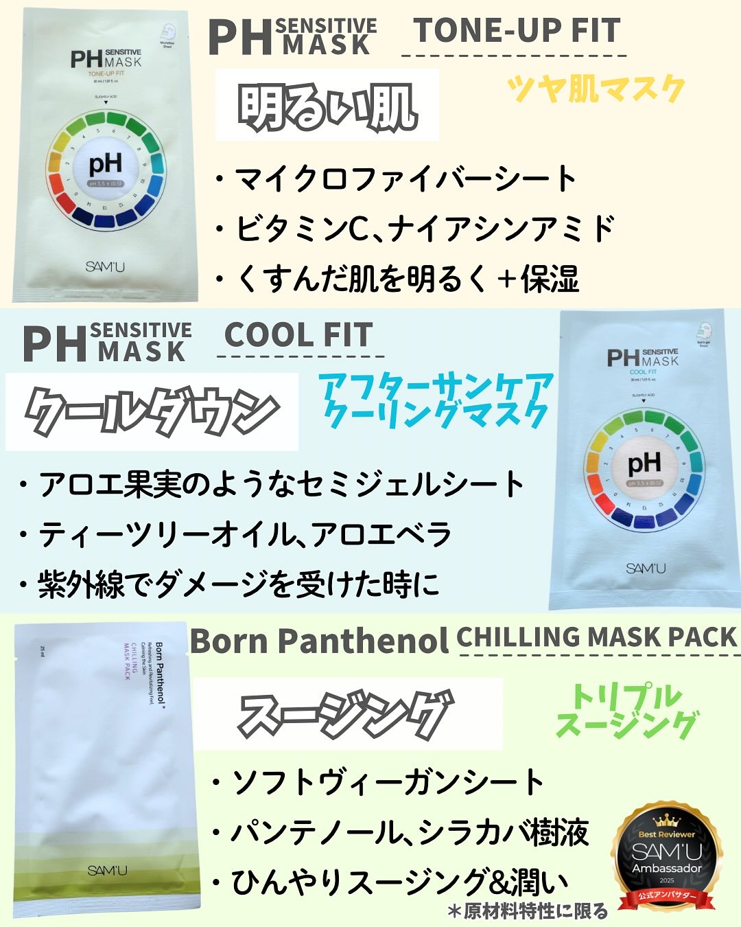 PHセンシティブマスクスージング＆モイスト/SAM'U/シートマスク・パックを使ったクチコミ（3枚目）