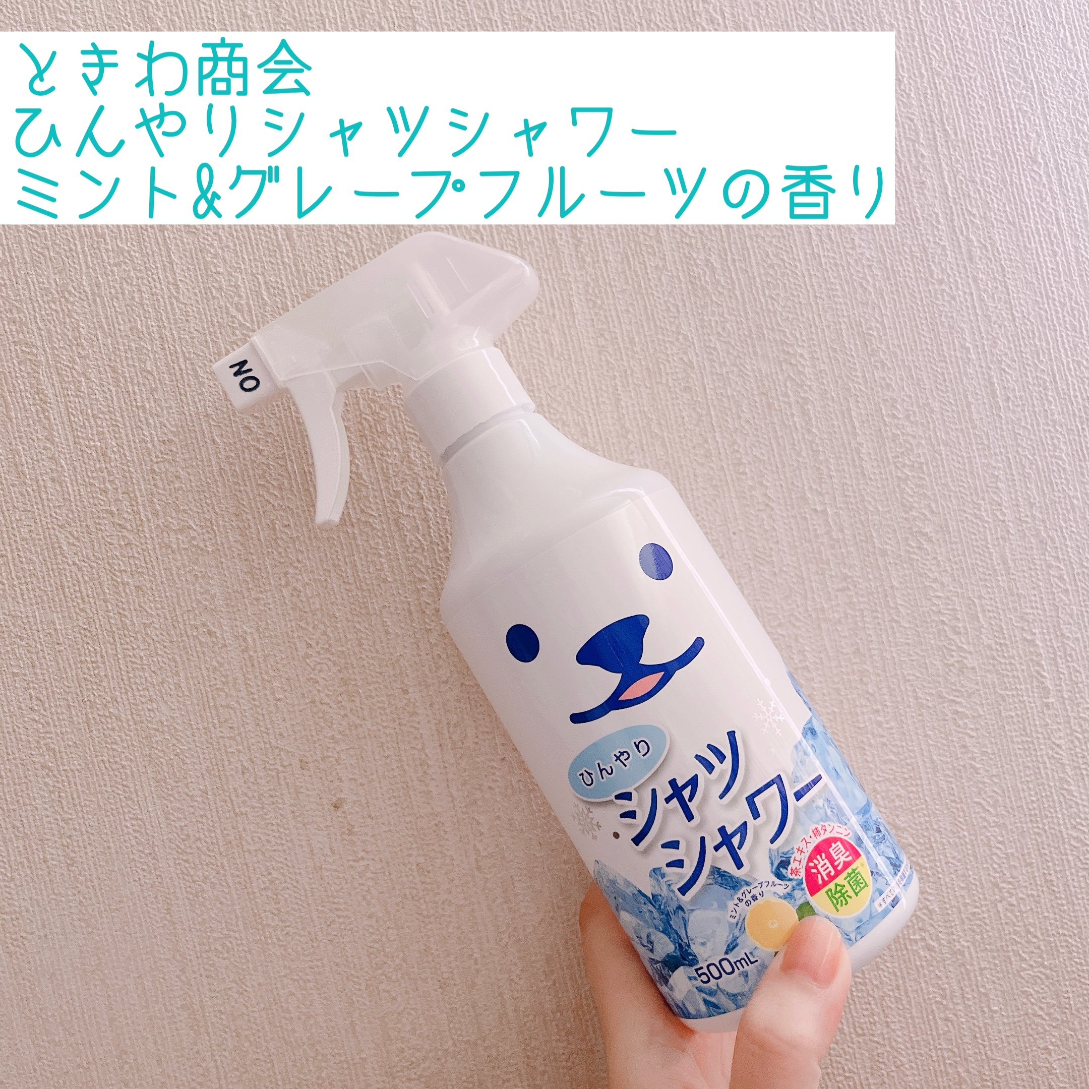ひんやりシャツシャワー ミント&グレープフルーツの香り 500ml/ときわ商会/デオドラント・制汗剤を使ったクチコミ（1枚目）