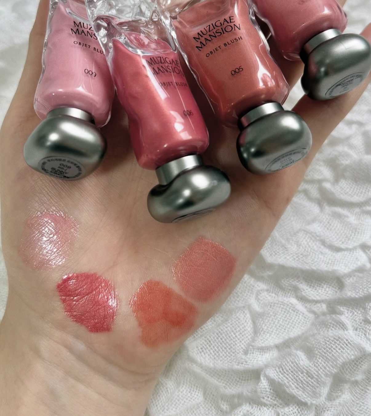 オブジェブラッシュ/MUZIGAE MANSION/リキッドチークを使ったクチコミ（3枚目）