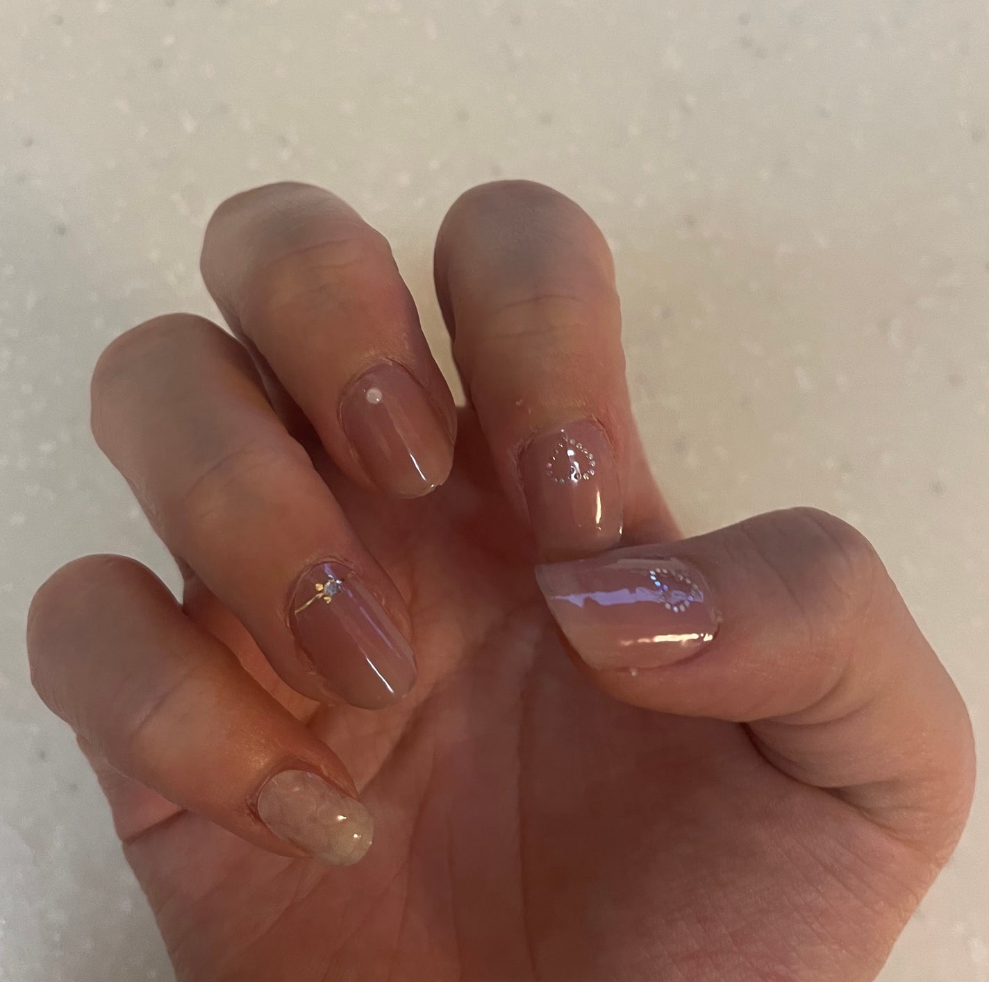 貼るジェルネイル/セリア/ネイルシールを使ったクチコミ(3枚目)