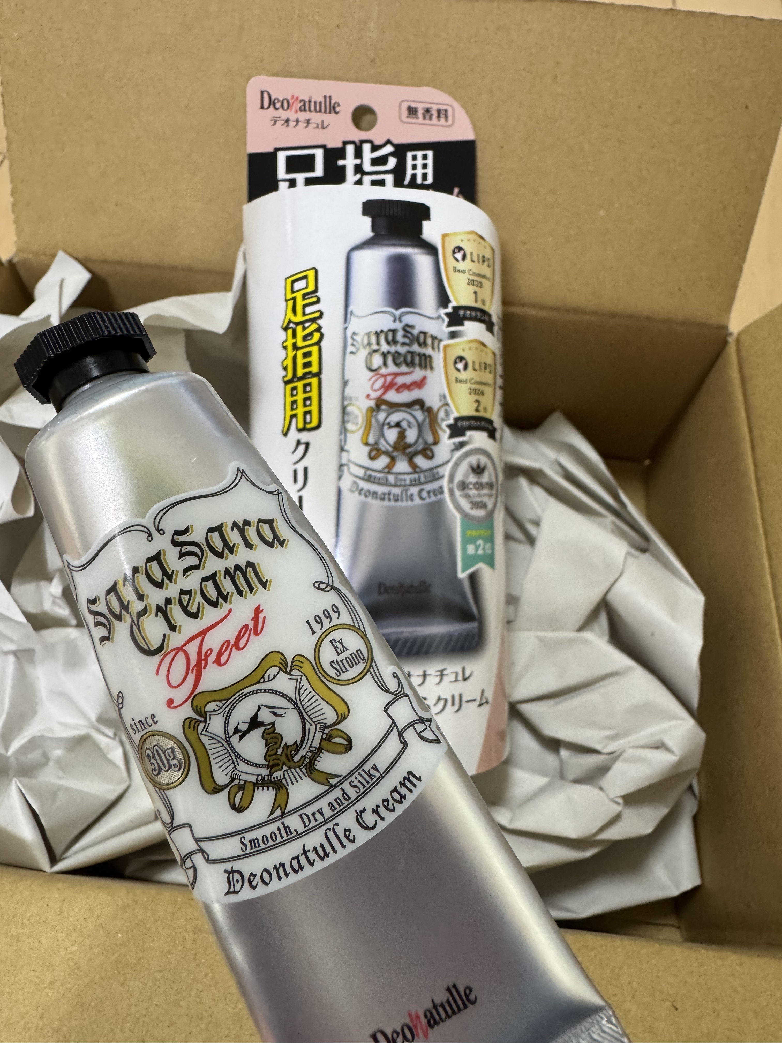 薬用足指さらさらクリーム/デオナチュレ/デオドラント・制汗剤を使ったクチコミ（2枚目）