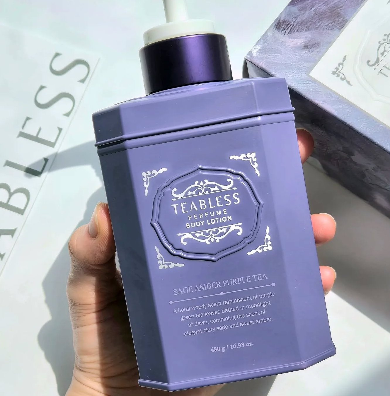 パフュームボディローション セイジアンバーパープルティー/TEABLESS/ボディローションを使ったクチコミ（2枚目）