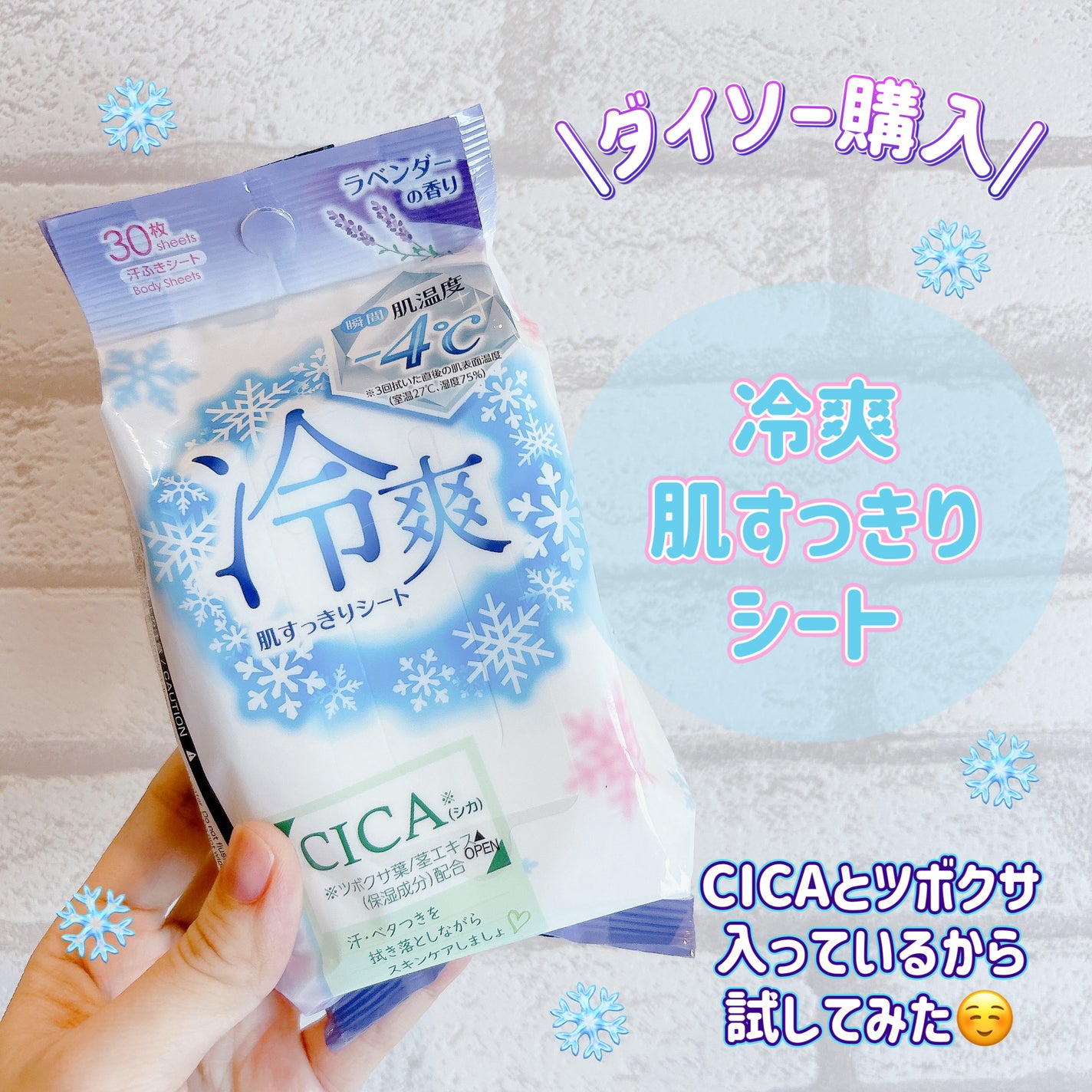 冷爽肌すっきりシート(汗ふきシート)/DAISO/ボディシートを使ったクチコミ(1枚目)