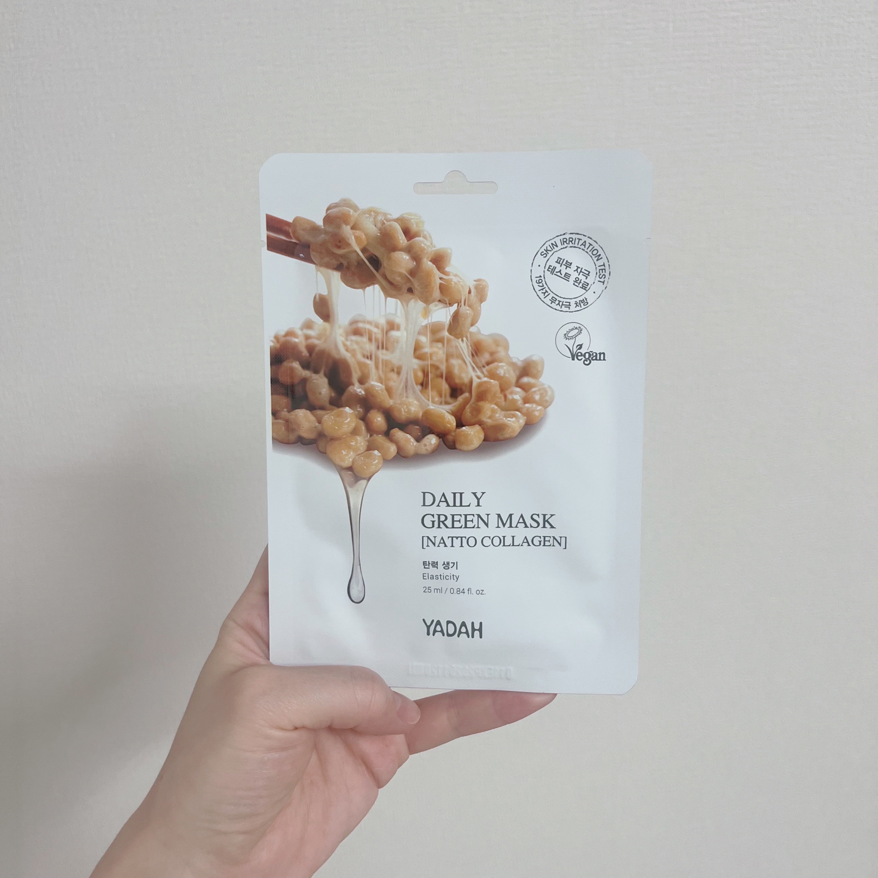 デイリーグリーン 納豆コラーゲンマスク/YADAH/シートマスク・パックを使ったクチコミ（1枚目）