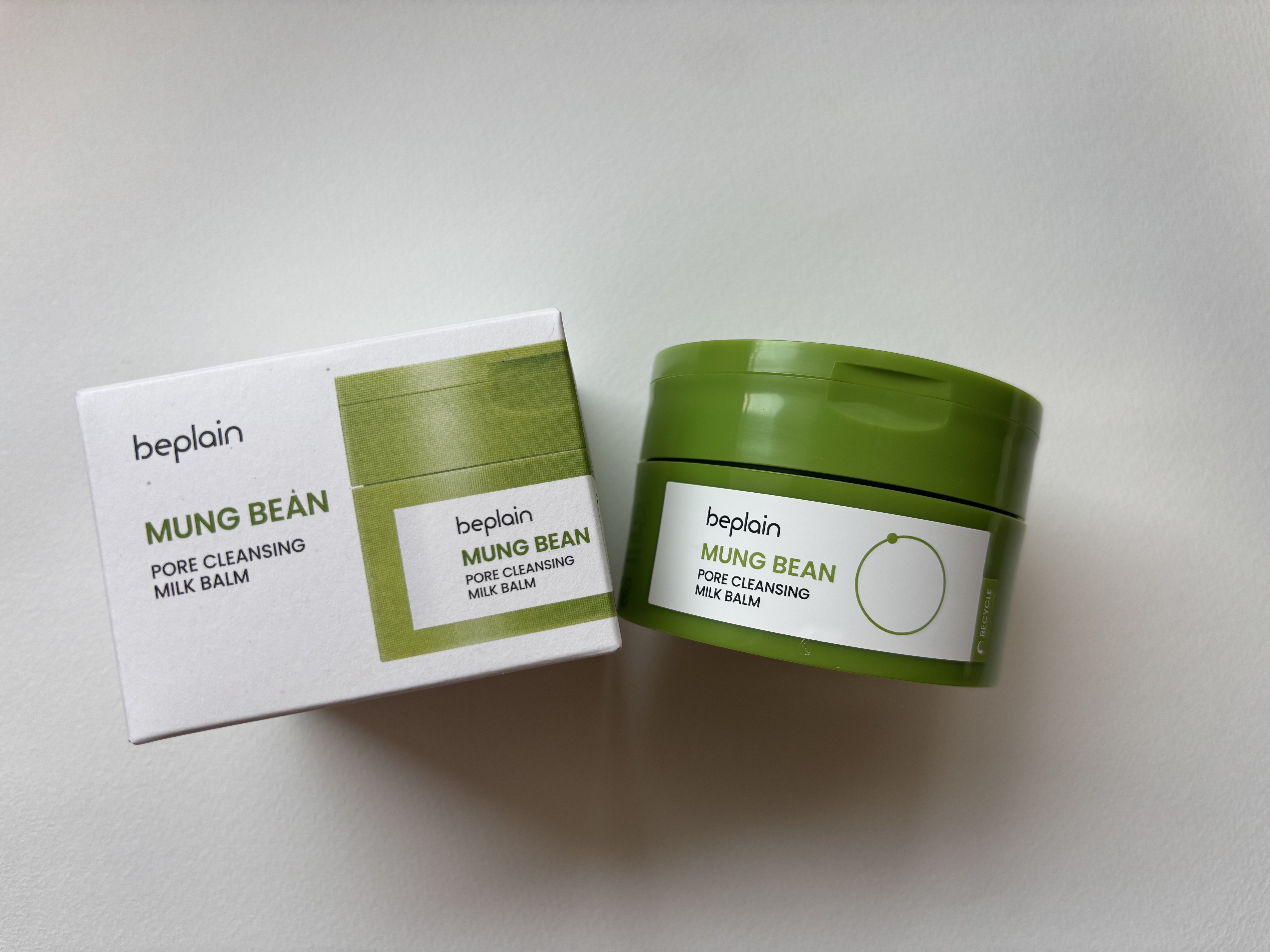 緑豆毛穴クレンジングミルクバーム/beplain/クレンジングバームを使ったクチコミ（1枚目）