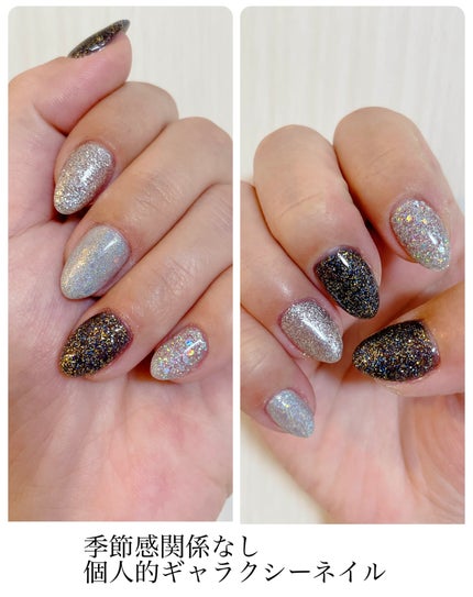 カフェモカ☕ on LIPS 「#セルフネイルもう、半袖の季節ですが夏っぽさゼロのギャラクシー..」(1枚目)