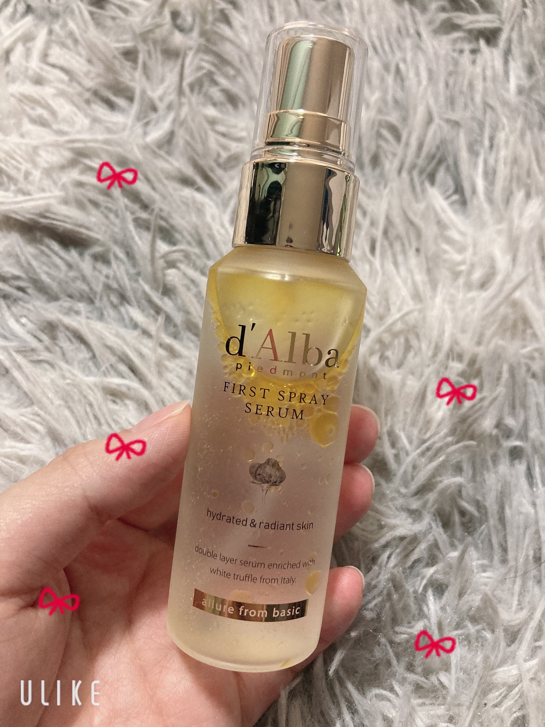 ダルバ ホワイトトリュフファーストスプレーセラム/ダルバ/ミスト状化粧水を使ったクチコミ（1枚目）