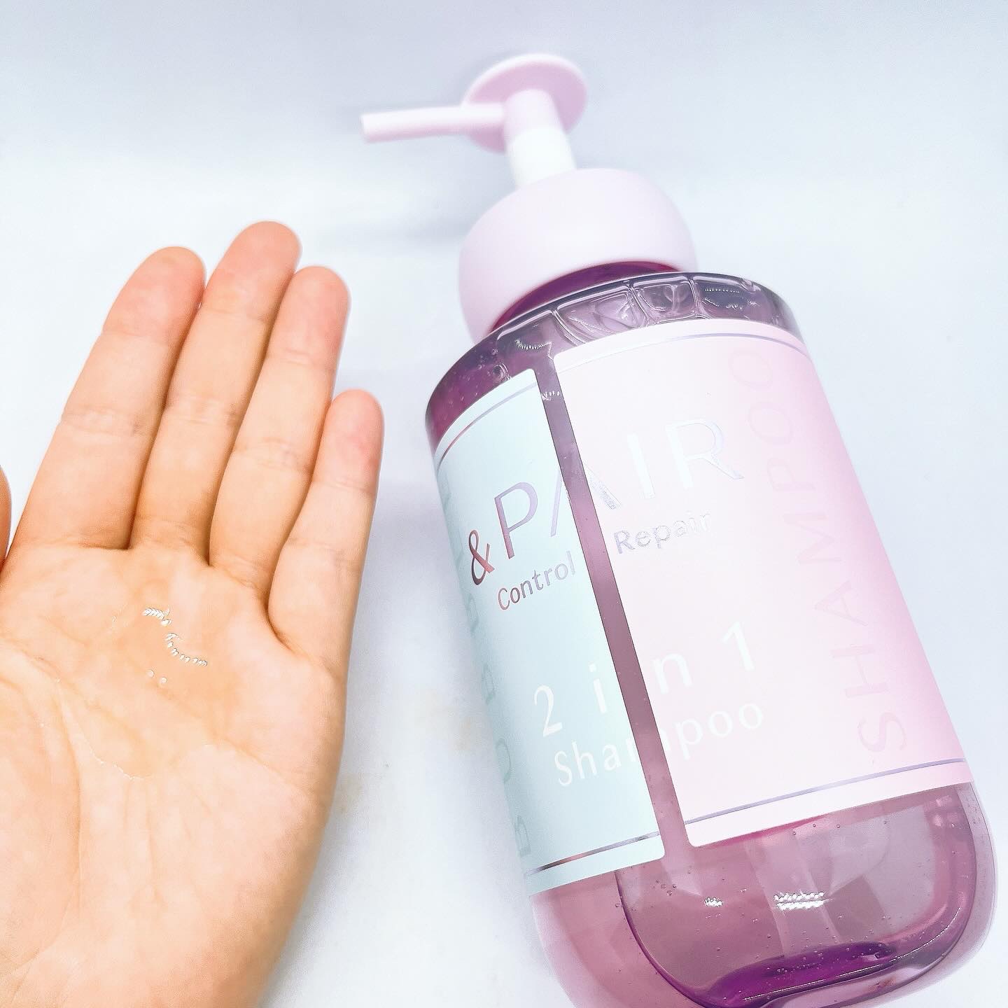 アンドペア コントロール リペア 2in1 シャンプー＆ヘアトリートメント/&PAIR/市販シャンプーを使ったクチコミ（2枚目）