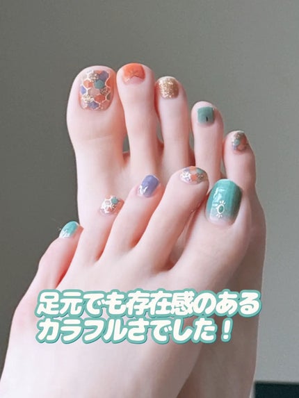 貼るジェルネイル/セリア/ネイルシールを使ったクチコミ(8枚目)