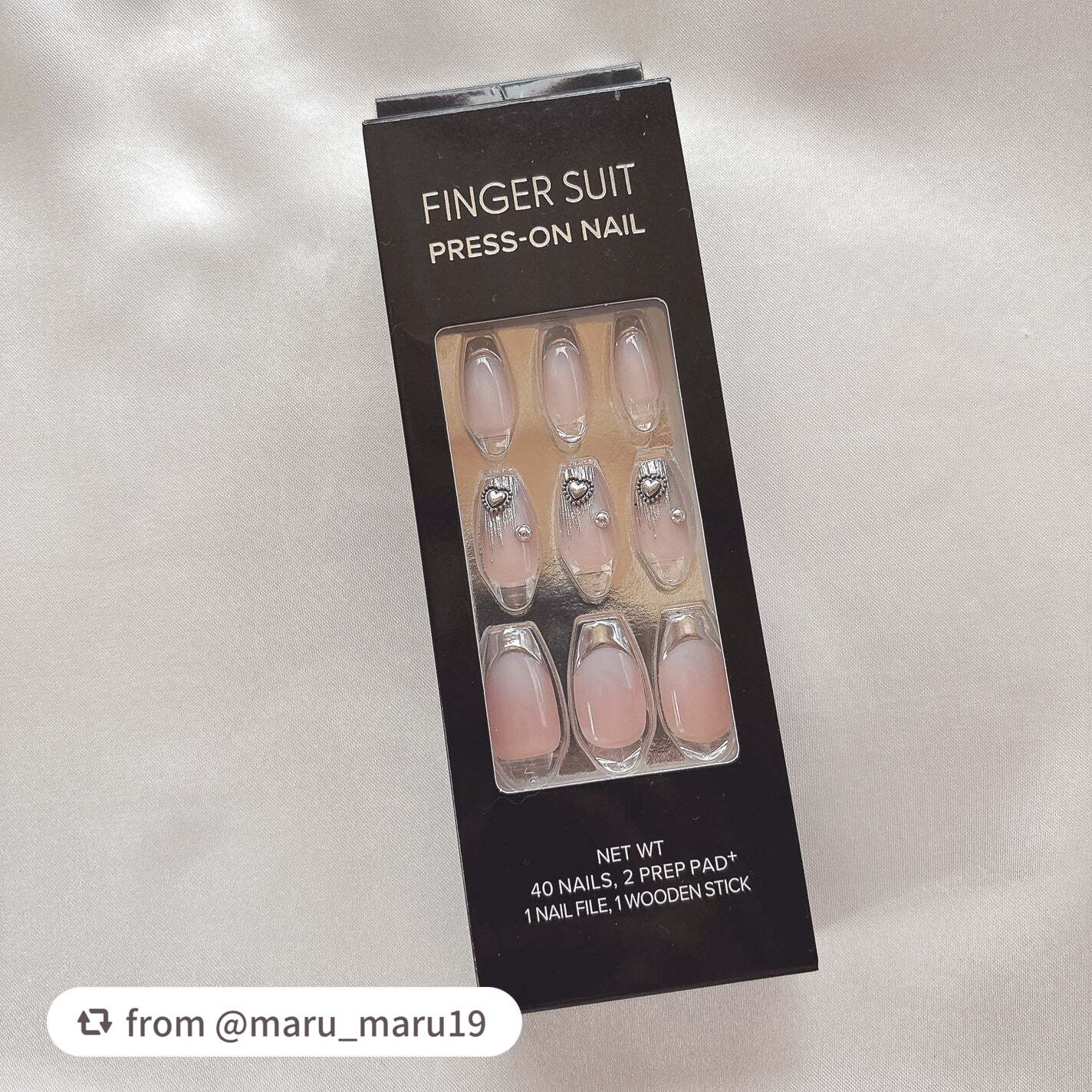 素敵なレビューありがとうございます💗

【maru_maru19さんから引用】

“♡FINGER SUIT PRESS-ON NAIL♡

#提供 #PR #FINGERSUIT #LIPSプレゼント


自分に合う形のネイルたちがたく