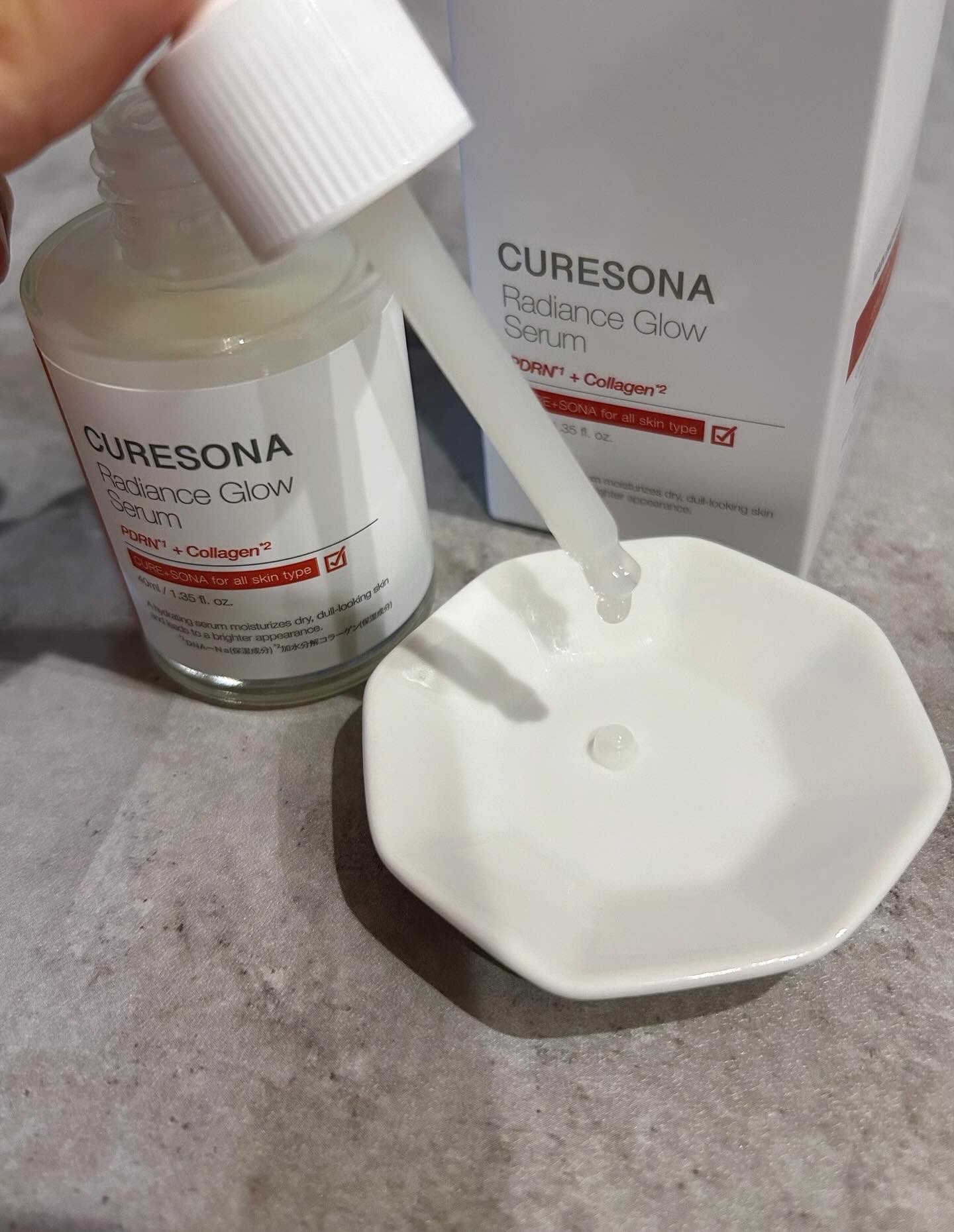 キュアソナセラム ラディエンスグローセラム/CURESONA/美容液を使ったクチコミ（2枚目）