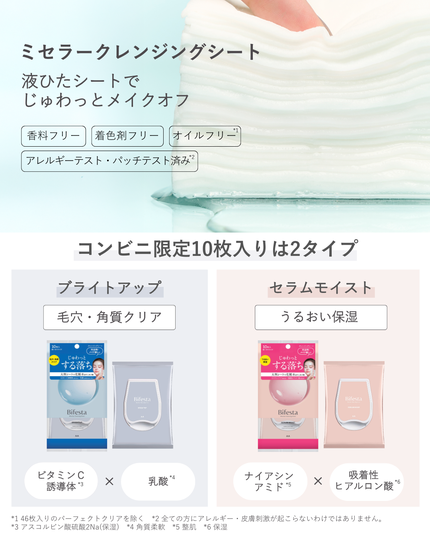 ミセラークレンジングシート セラムモイスト/ビフェスタ/クレンジングシートを使ったクチコミ(2枚目)