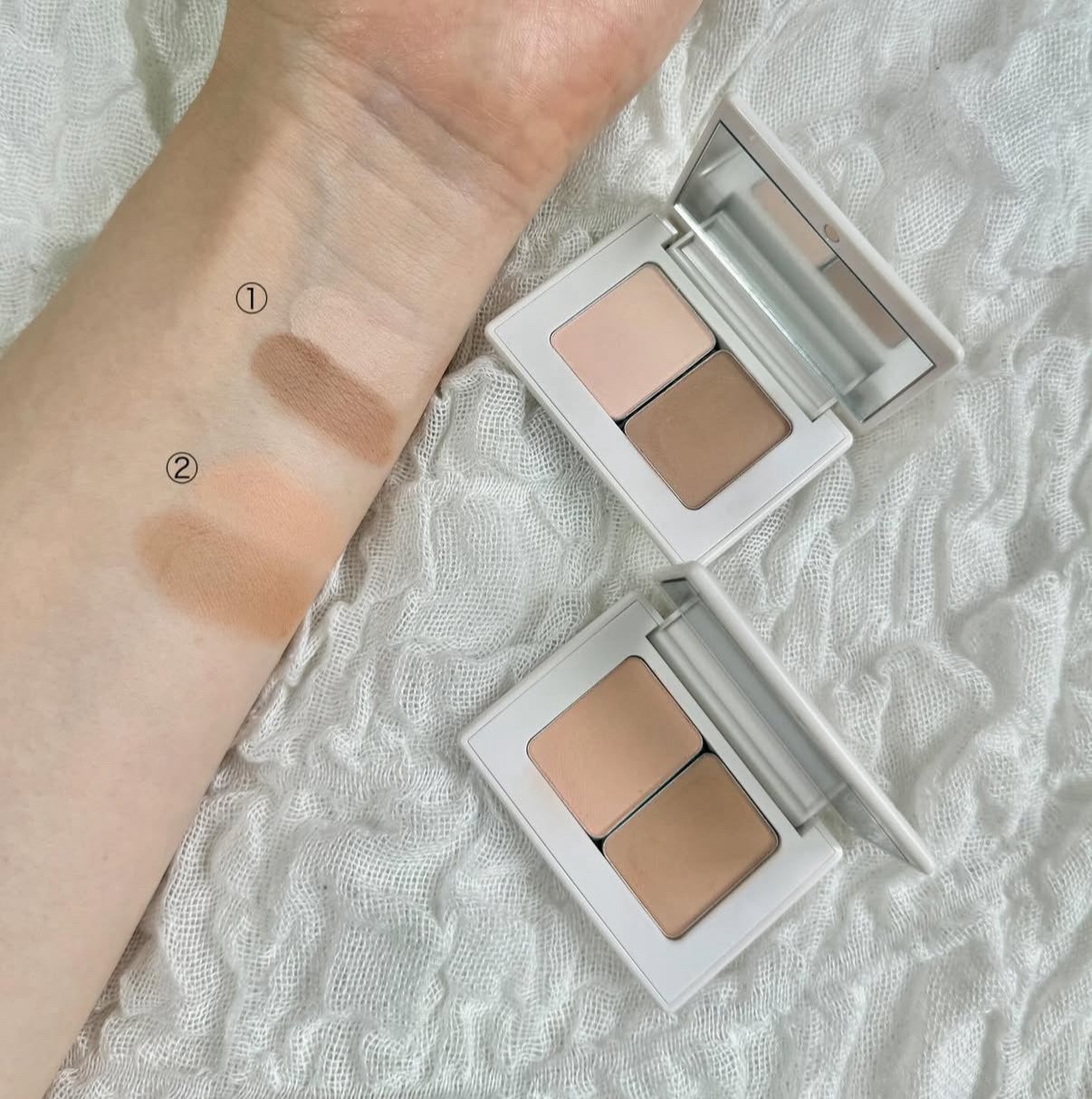 アイステイン エッセンシャル シャドウ デュオ/VDL/アイシャドウパレットを使ったクチコミ(3枚目)