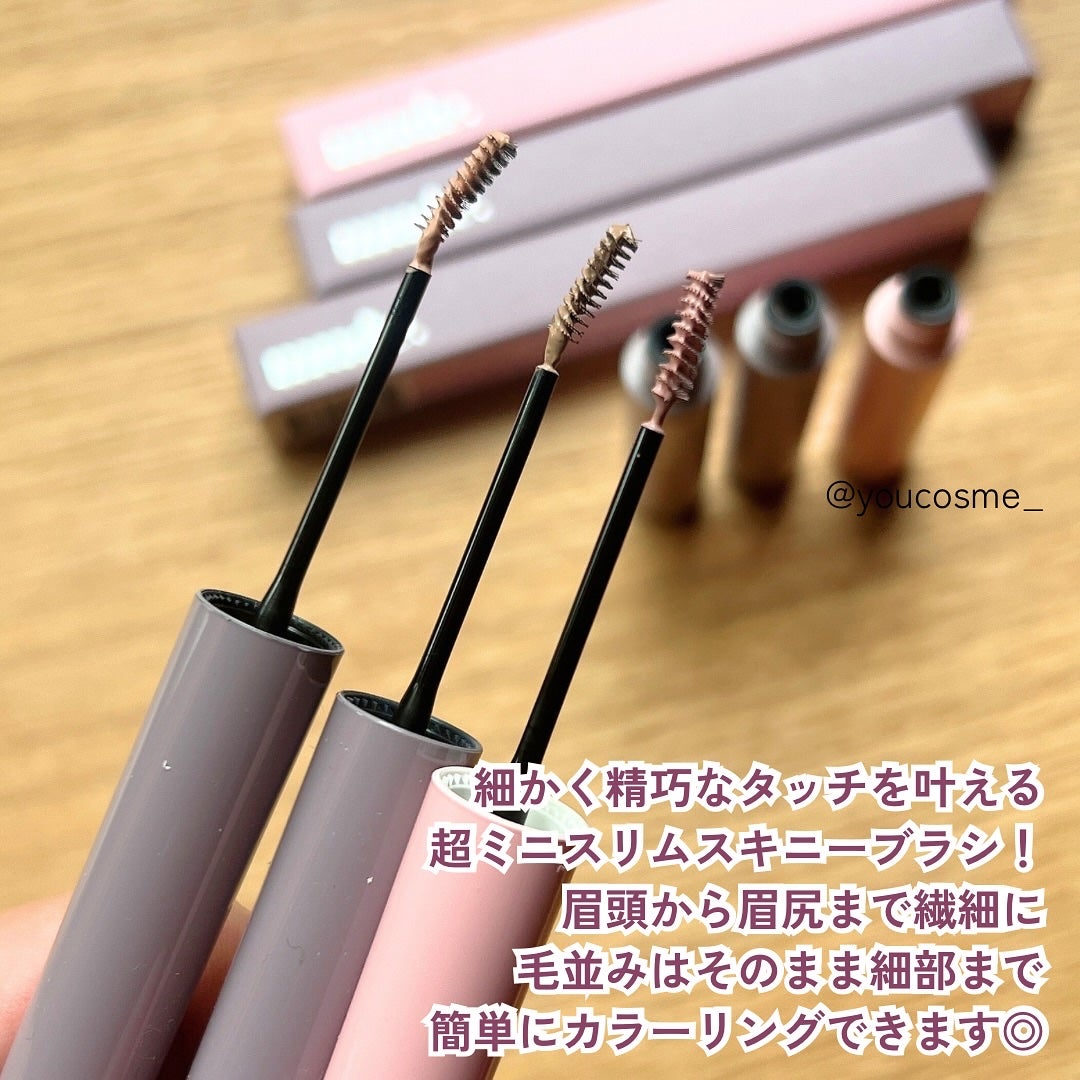 インスパイアスキニーブロウカラ/mude/眉マスカラを使ったクチコミ(3枚目)