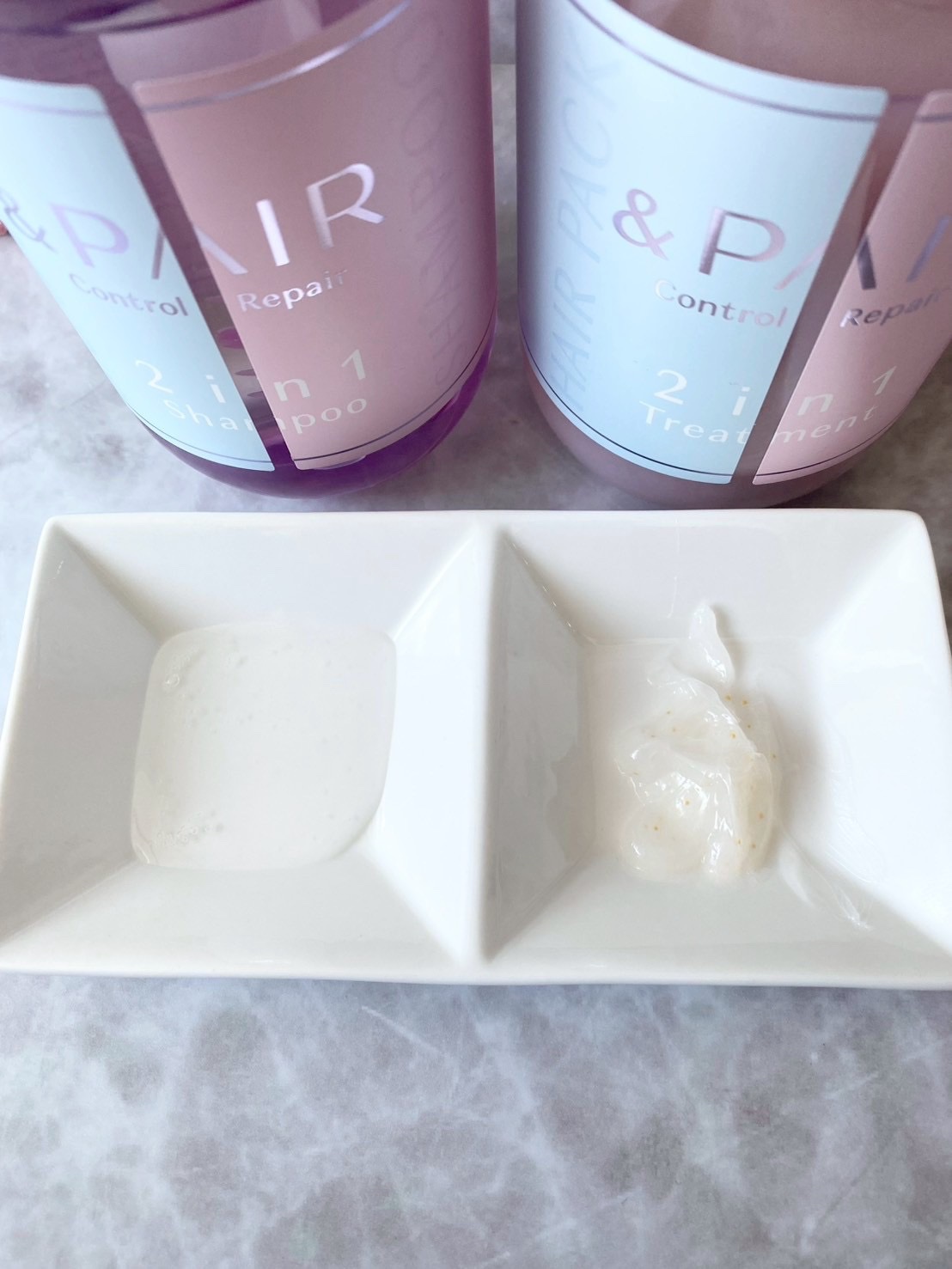 アンドペア コントロール リペア 2in1 シャンプー＆ヘアトリートメント ヘアトリートメント450g/&PAIR/市販シャンプーを使ったクチコミ（2枚目）