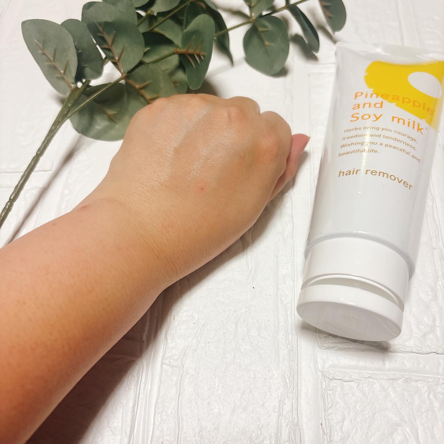 パイナップル豆乳除毛クリーム/鈴木ハーブ研究所/除毛クリームを使ったクチコミ（3枚目）