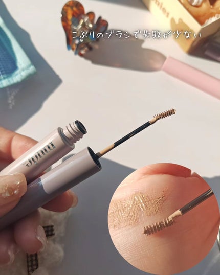インスパイアスキニーブロウカラ/mude/眉マスカラを使ったクチコミ(2枚目)