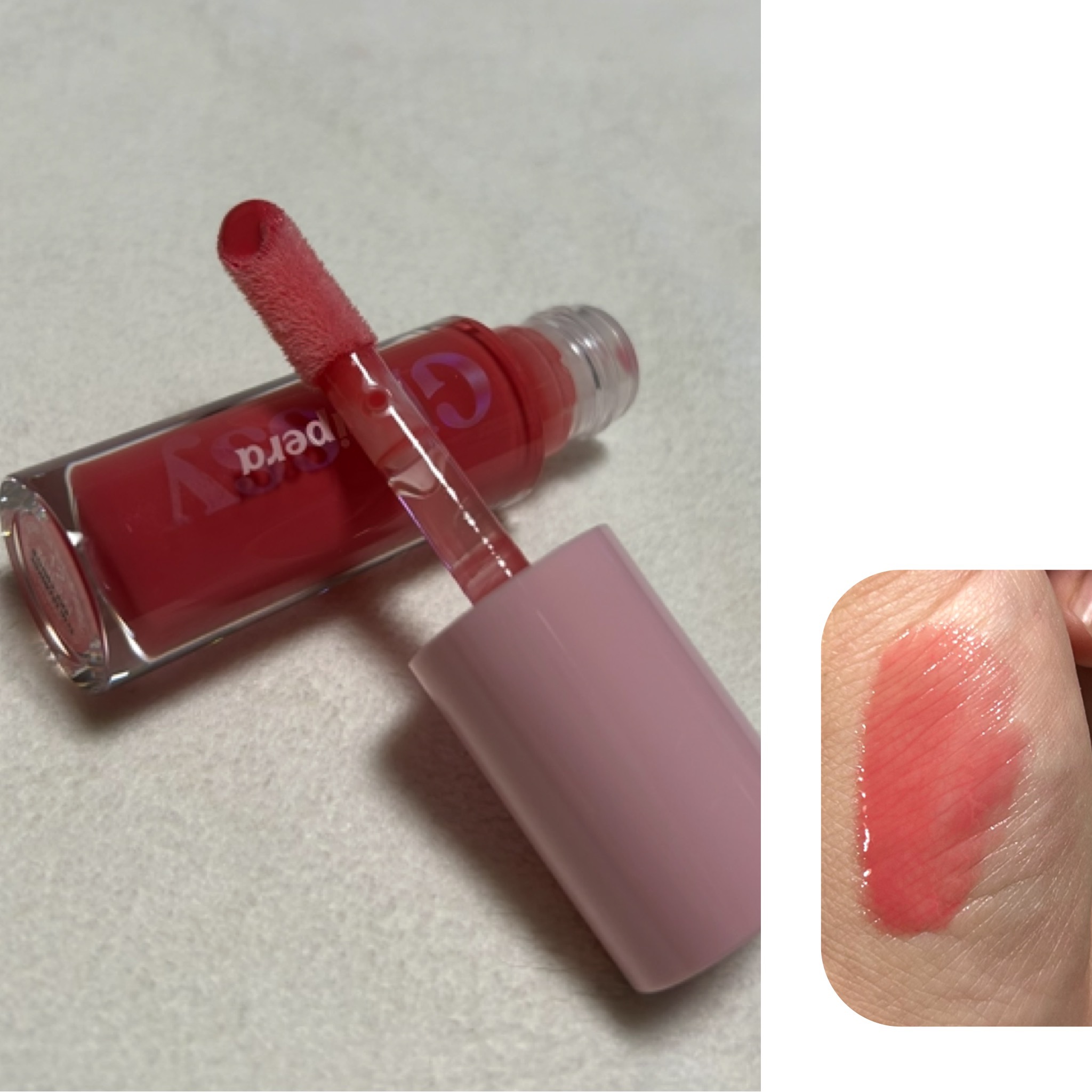 インク グラスティング リップ グロス 12 コンフィー コージー(COMFY COZY)/PERIPERA/リップグロスを使ったクチコミ（2枚目）