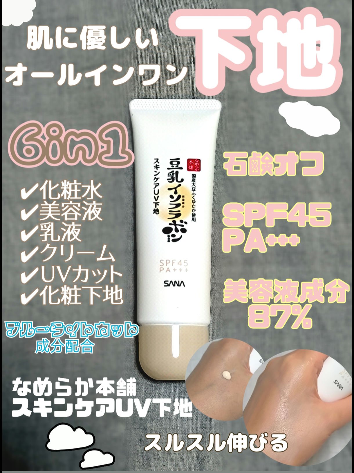 なめらか本舗 スキンケアUV下地 NC/なめらか本舗/化粧下地を使ったクチコミ（1枚目）