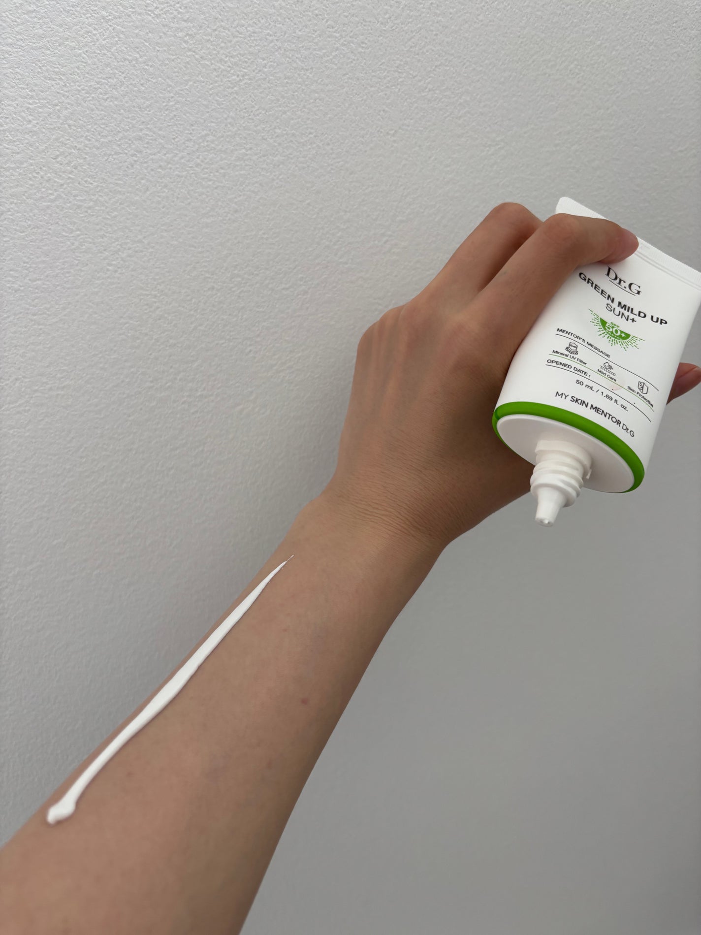グリーンマイルドアップサンプラス/Dr.G/日焼け止めクリームを使ったクチコミ(2枚目)