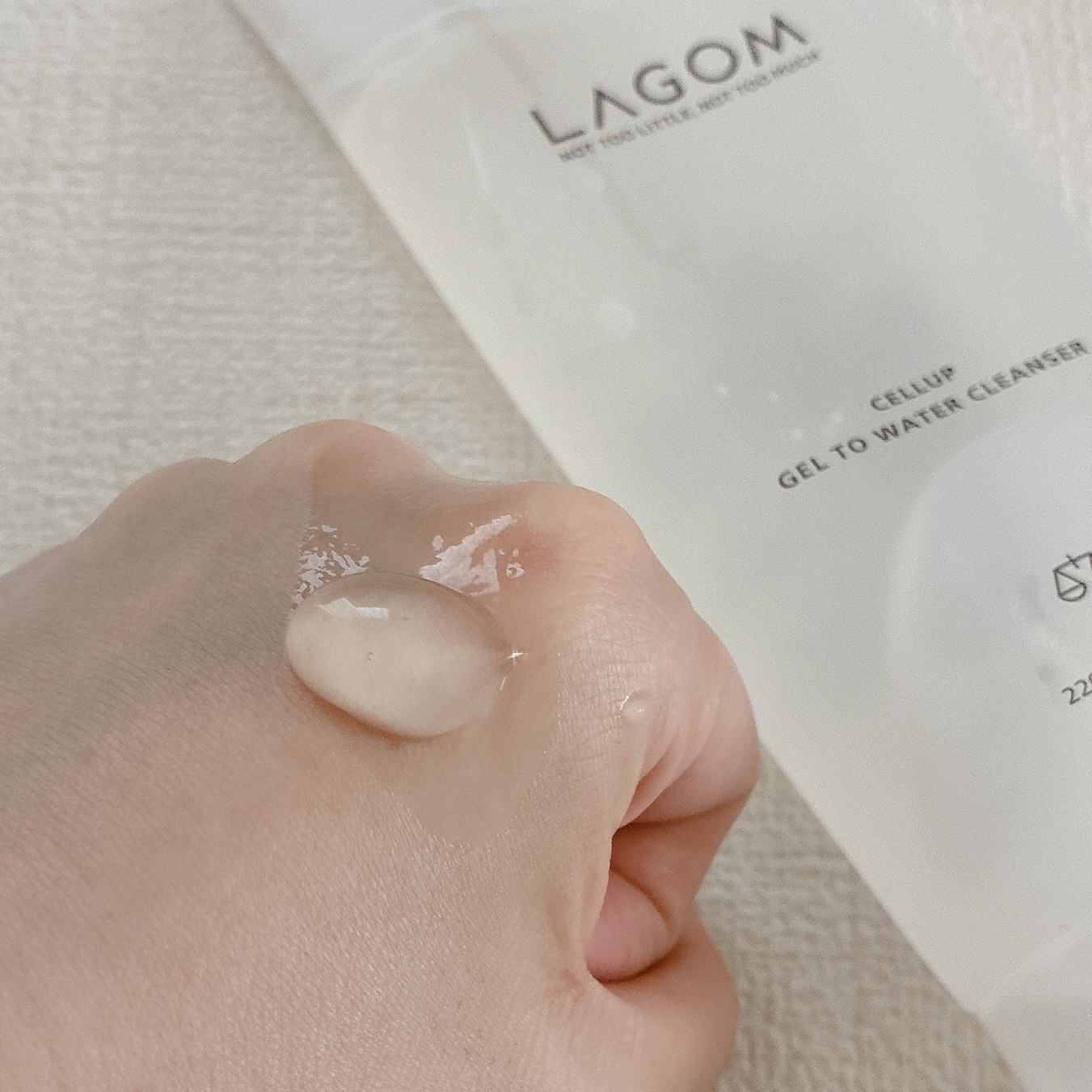 ラゴム ジェルトゥウォーター クレンザー(朝用洗顔)/LAGOM /その他洗顔料を使ったクチコミ（3枚目）