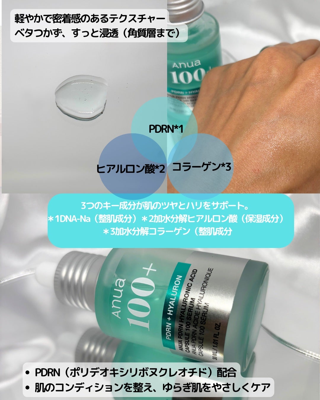 PDRNヒアルロン酸カプセル100セラム/Anua/美容液を使ったクチコミ(2枚目)