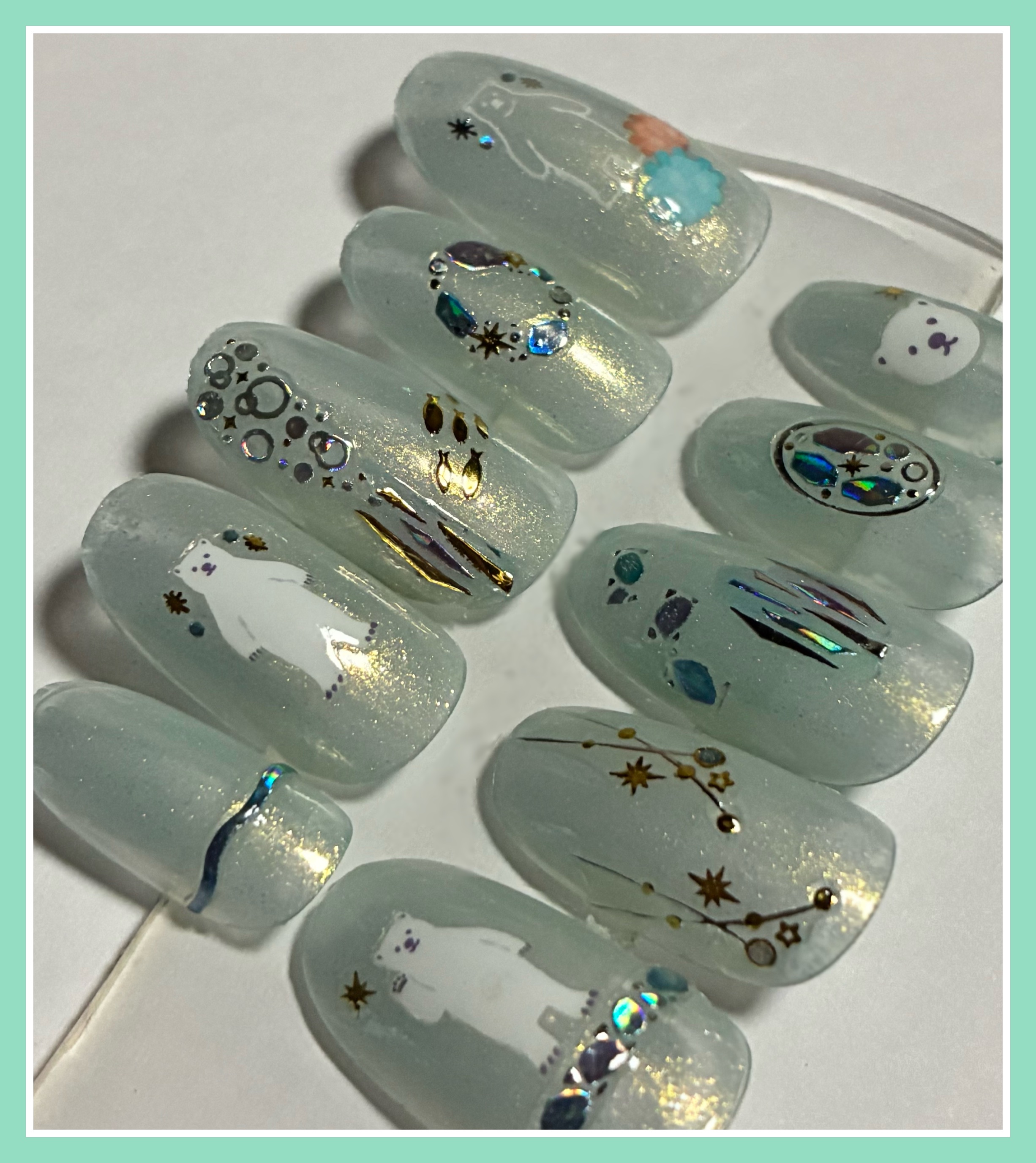 ネイルシール/セリア/ネイルシールを使ったクチコミ（1枚目）