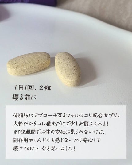 コレウス フォルスコリ500/グリーンモンスター/健康サプリメントを使ったクチコミ(2枚目)