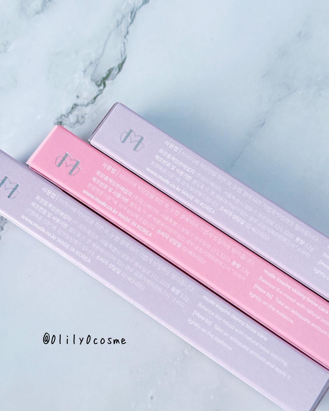 インスパイアスキニーブロウカラ/mude./眉マスカラを使ったクチコミ（2枚目）