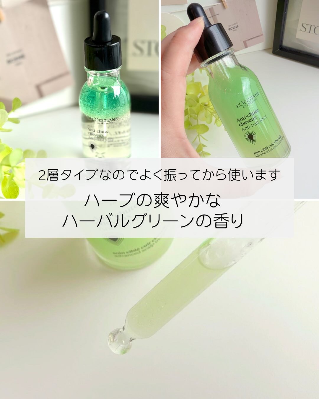 薬用 メディカル アンチヘアロスセラム/L'OCCITANE/頭皮ローションを使ったクチコミ（2枚目）